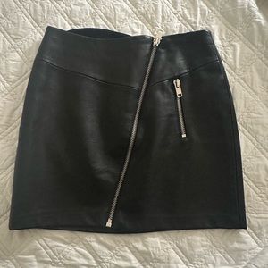 Stradivarius Leather Look Mini Skirt